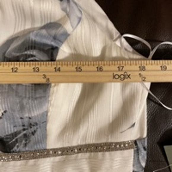 Women's R & M Collection Maxi Dress Size 8 White/Black Floral Special Occasion - Picture 6 of 9